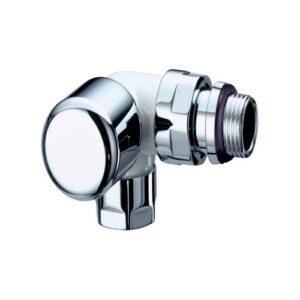 0112 38P TOPFAR - VALVOLA TERMOSTATICA 3/8' AD ANGOLO DX RAME BIANCO-CROMATA COD.PREG. FAR