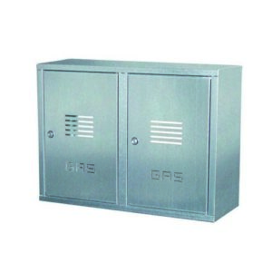 040907 Cassetta Doppia Contatore Gas Zincata  H 50 X L 80 X P 24 Cm Ferrari