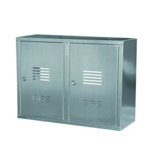 040908 Cassetta Doppia Per Contatore Gas Inox  H 50 X L 80 X P 24 Cm Ferrari - immagine 1