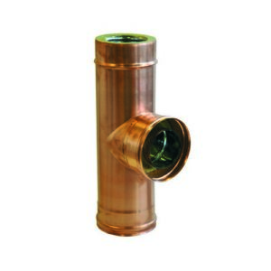 103350 "T" 90° Inox/Rame 80 Interno 130 Esterno Ferrari - immagine 1