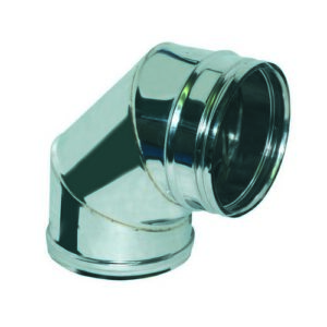 103840 Curva A 90° Mf  Aria/Inox/Inox    80 Interno 100 Esterno  Ferrari