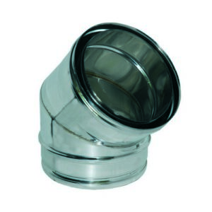 103854 Curva A 45° Mf  Aria/Inox/Inox   180 Interno 200 Esterno  Ferrari