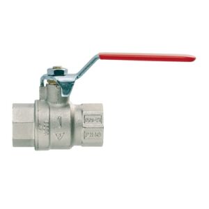 104540090 Valvola a sfera passaggio totale FF 4" maniglia rossa IVR