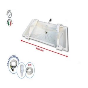 11100100F3 BACINELLA RACCOLTA CONDENSA con cavo scaldante da 3mt  mm850x400 TECNOSYSTEMI