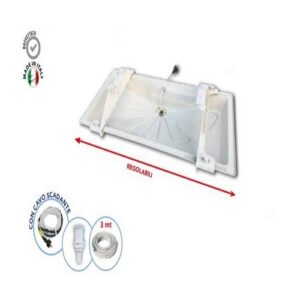 11100100F6 BACINELLA RACCOLTA CONDENSA con cavo scaldante da 6mt mm850x400 TECNOSYSTEMI