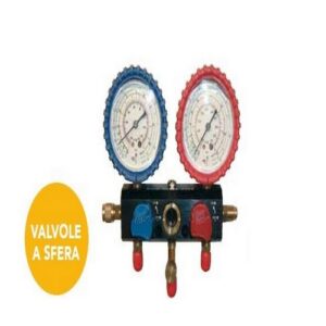 11131028 GRUPPO MANOMETRICO 2 VIE CON VALVOLE A SFERA E MANOMETRI CON PROTEZIONE TECNOSYSTEMI