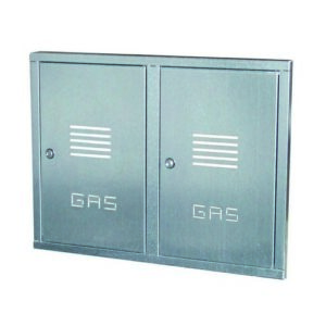 111924 Sportello Doppio Contatore Gas In Acciaio Inox H 70 X L 98 Cm Ferrari - immagine 1