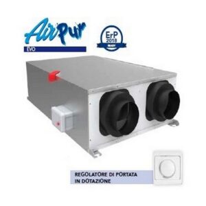 12500070 RECUPERATORE DI CALORE -AIR PUR 500E EVO- STATICO CANALIZZABILE TECNOSYSTEMI - immagine 1