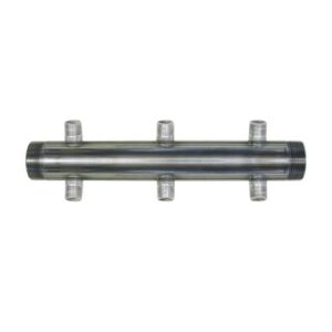 146340503 Collettore inox 1"1/2 int 110mm con attacchi contrapposti 3vie IVR