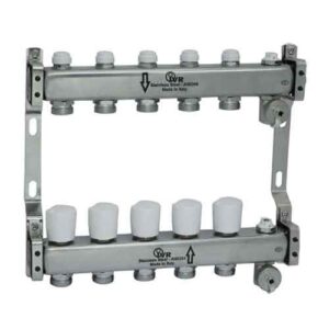 180132511 Coppia collettori inox 11vie 1"1/4 c/detentori micrometrici IVR