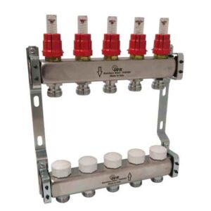 180422510 Coppia collettori inox 1" 10 vie c/misuratori di portata IVR - immagine 1
