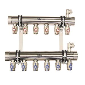 188252706 Collettore industriale inox 2" int. 70mm c/rubinetto 6 vie IVR - immagine 1