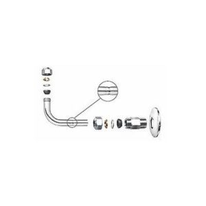 261 Curvetta sottolavabo attacco 1/2". Cromata, regolabile 5-9 cm Ø 1/2" SASSI
