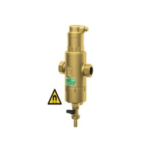2227 128 COMBIFAR - DISAERATORE/DEFANGATORE GIALLO CON ATTACCHI RAME Ø 28 C/MAGNETI FAR