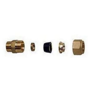 5860 3422 NIPLEX MASCHIO 3/4' GIALLO COMPLETO DI KIT PER TUBO GAS Ø 22 FAR - immagine 1