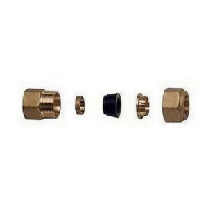 5862 3812 NIPLEX FEMMINA 3/8' GIALLO COMPLETO DI KIT PER TUBO GAS Ø 12 FAR - immagine 1