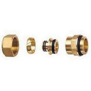 4301 1219218 RACCORDO GIALLO 1' TUBO MULTISTRATO D. 25 COMPLETO DI ADATTATORE FAR