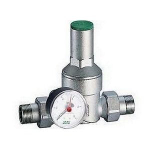 2815 114 RIDUTTORE DI PRESSIONE  1' 1/4' CROMATO M-M CON MANOMETRO FAR - immagine 1