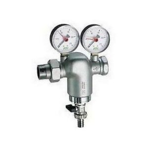 3937 34 FILTRO PER IMPIANTI SANITARI CROMATO 3/4' ATT M-F C/MANOMETRI FAR
