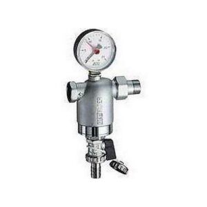 3946 12 FILTRO PER IMPIANTI SANITARI CROMATO 1/2' ATT M-F C/MANOMETRO FAR - immagine 1