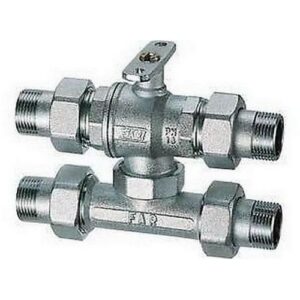 3025 34 3/4" Valvola di zona 3 vie con sfera di by-pass con raccordo a T FAR