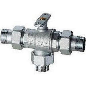 3031 34 3/4" Valvola zona 3 vie MOTORIZZABILE sfera by-pass+attacco centrale FAR