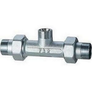 3027 34 3/4" Raccordo a T attacco rame cromato per valvola di zona art.3030 FAR