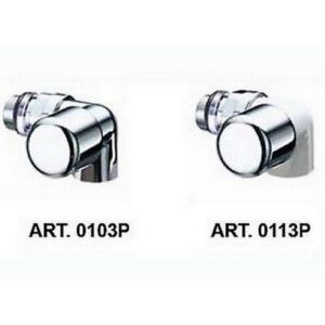 0113 38P TOPFAR - VALVOLA TERMOSTATICA 3/8' AD ANGOLO SX FERRO BIANCO-CROMATA COD.PREG. FAR