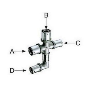 59242003 DISTRIBUTORE SANITARIO 4 VIE Ø 20x2,25-20x2,25-16x2,25-16x2,25 FAR - immagine 1