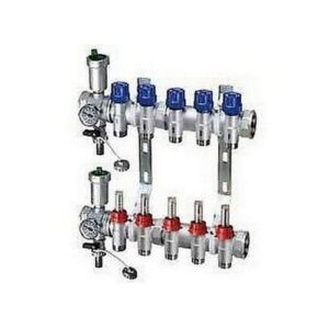 3561 11411 COLLETTORE PREMONTATO 11 VIE 1' 1/4 F-F CON ART. 3438 E FLUSSIMETRI FAR - immagine 1