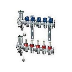 3563 111 COLLETTORE PREMONTATO 11 VIE 1' COMPLETO DI ART. 3445 E FLUSSIMETRI FAR - immagine 1