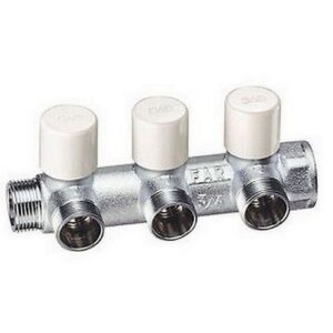3879 341204EU COLLETTORE MULTIFAR 4V M-F 3/4'X1/2' EUROKONUS C/DETENT. BILANCIAMENTO FAR