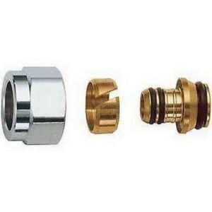 6076 823824 ADATTATORE EUROKONUS 3/4' TUBO MULTISTRATO 16X2 C/CALOTTA CROMATA FAR