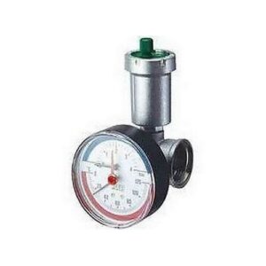 3436 114 RACCORDO COLLEGAMENTO 1' 1/4' COMPLETO CON TERMOMANOMETRO ATT.POSTERIORE 0-4 BAR 0-120° C FAR - immagine 1