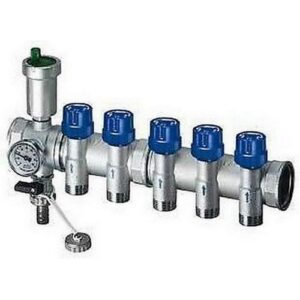 3460 11410 COLLETTORE  10 VIE TERM. C/VALV 1' 1/4' RAME COMPLETO DI ART. 3438 FAR - immagine 1