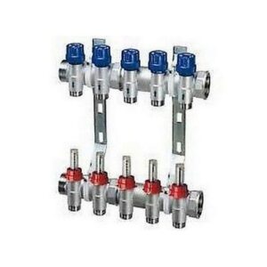 3971 11405 COLLETTORE PREMONTATO 5 VIE 1'1/4 M-F CON STAFFE E FLUSSIMETRI FAR - immagine 1