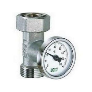 3433 34 PORTATERMOMETRO ATT. 3/4" EUROKONUS COMPLETO DI TERMOMETRO FAR - immagine 1