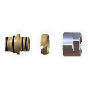 0436 150810 ADATTATORE TUBO MULTISTRATO 17x2 CALOTTA CROMATA LUCIDA SERIE TOP FAR