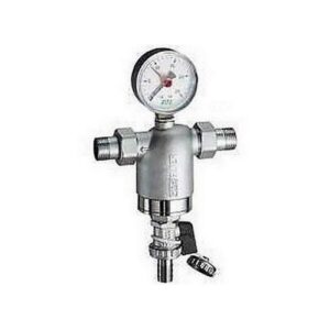 3944 34 FILTRO PER IMPIANTI SANITARI CROMATO 3/4' ATT M-M C/MANOMETRO FAR - immagine 1