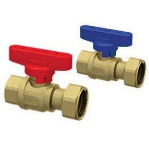 3047 12V VALVOLA GIALLA A SFERA 1/2' C/VALVOLA DI RITEGNO, MANIGLIA VERDE E CALOTTA MOBILE 3/4' ATT. F-F FAR - immagine 1