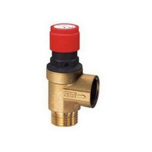 2002 121210 VALVOLA DI SICUREZZA GIALLA 1 BAR 1/2' MASCHIO X 1/2' FEMMINA FAR