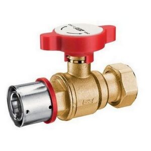 49444001 VALVOLA A SFERA GIALLA C/CALOTTA MOBILE 1' ATT. PF Ø 40X3,7 MAN. BLU FAR - immagine 1