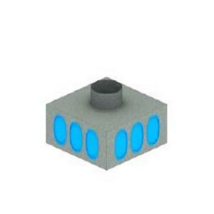 30100070 CASSETTA DI RIPRESA " MOD.A" 400X400X110 prefori Ø 150 TECNOSYSTEMI - immagine 1