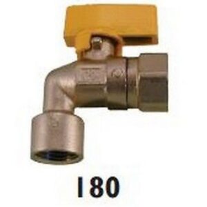 180025 Rubinetto a sfera per gas a squadra F x F 1" RASTELLI