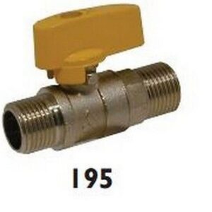 195015 Rubinetto a sfera gas diritto M x M 1/2" RASTELLI