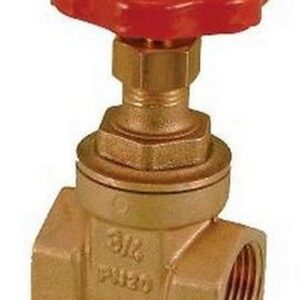 205008 Saracinesca in ottone tipo pesante F x F 1/4" RASTELLI