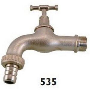 535015 Rubinetto portagomma sabbiato cromato 1/2" RASTELLI - immagine 1