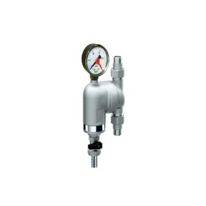 39A4 1 FILTRO CROMATO CON ATTACCHI ORIENTABILI 1' ATT M-M 300µm CON DI MANOMETRO FAR