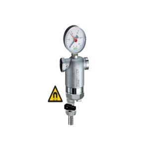 39F8 12 FILTRO CROMATO 1/2' ATT F-F 300µm CON DI MAGNETE E MANOMETRO FAR - immagine 1