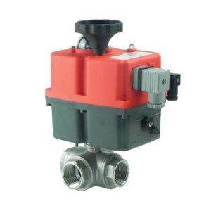 414412428 Valvola a sfera passaggio ridotto 3vie inox FFF sfera a L 1"1/4 IVR - immagine 1